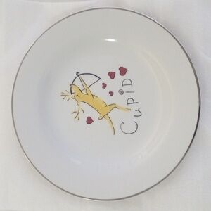 Pottery Barn Cupid Reindeer Plate